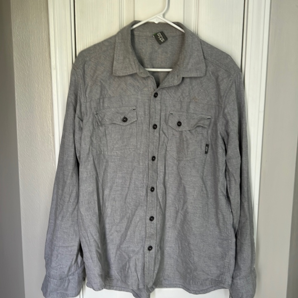 Stop Grey Button Down